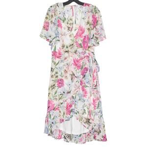 Calvin Klein Dress Floral Ruffle Cottage Romantic Feminine Boho Prairie Fairy 8